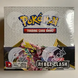 Pokemon Sword & Shield Rebel Clash Booster Box Factory Sealed - Image 1