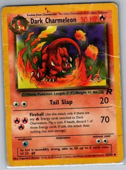 Dark Charmeleon [W Stamped] 32/82 WoTC Promo - Pokemon Card - Creased - Image 1
