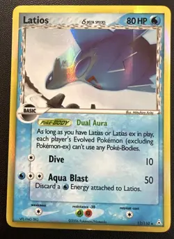 Latios Delta Species 12/110 2006 EX Holon Phantoms Pokemon Card Holo Rare LP - Image 1