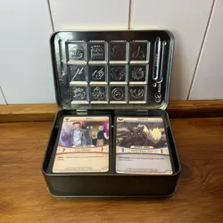 Huntik Trading Cards Game Holotome Tin 2009 by Upper Deck - Good Used 100+ Cards - Image 1