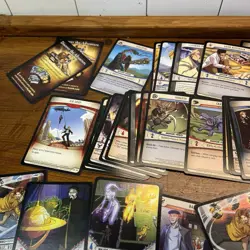Huntik Trading Cards Game Holotome Tin 2009 by Upper Deck - Good Used 100+ Cards - Image 2