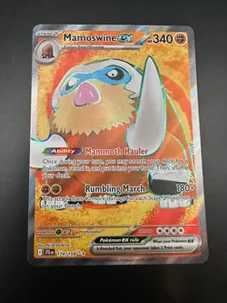 Pokemon Card Mamoswine ex 174/159 Journey Together Full Art Ultra Rare - Image 1