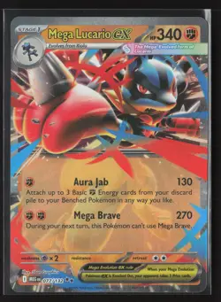 Mega Lucario ex Double Rare ME: Ascended Heroes 113/217 NM Pokemon Card - Image 1