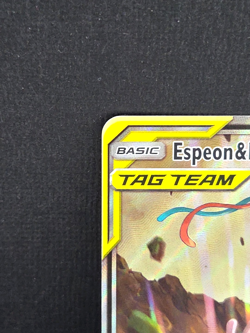 Pokemon Espeon & Deoxys GX Tag Team SM240 Black Star Promo Full Art Holo Ultra - Image 2