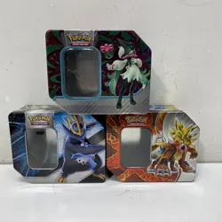 Mixed Pokemon TCG Empty Tins, Accessories, and Collectibles Bundle - Image 2