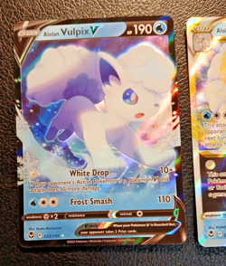 Vulpix V 033/195 & Vulpix Vstar 034/195 Silver Tempest, Pokemon TCG NM - Image 4