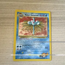 Pokemon Misty's Tentacruel Gym Heroes Holo Rare Card 010/132 70 HP English - Image 1