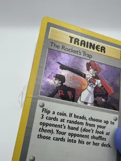 Pokemon The Rocket’s Trap 19/132 Holo Gym Heroes Rare MP Bend WOTC 2000 - Image 2