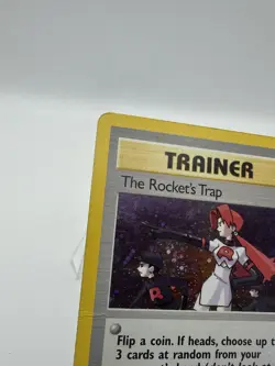 Pokemon The Rocket’s Trap 19/132 Holo Gym Heroes Rare MP Bend WOTC 2000 - Image 4