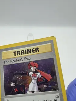 Pokemon The Rocket’s Trap 19/132 Holo Gym Heroes Rare MP Bend WOTC 2000 - Image 5