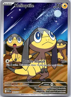 Helioptile #143/132 - ME01: Mega Evolution Illustration Rare Holofoil Pokemon - - Image 1