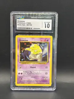 Pokemon 1999 Base Set Drowzee 49/102 CGC 10 GEM MINT - Image 1