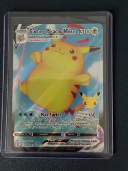 Surfing Pikachu VMAX 009/025 Ultra Rare 25th Celebrations 2021 Pokemon TCG NM - Image 1