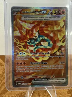 Pokemon Hearthflame Mask Ogerpon ex 212/167 Sv06 SAR Full Art Holo 210 HP - Image 2
