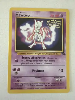 Pokemon TCG Mewtwo Black Star Promo 3 WOTC 1999 WB ‘The First Movie’ Stamp NM - Image 1