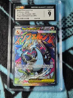 Pokemon Mega Charizard X ex 023 Me: Mega Evolution Promo Holo CGC 9 360HP - Image 1