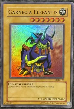 Yugioh Garnecia Elefantis Unlimited Edition Super Rare MRD-125 LP - Image 1