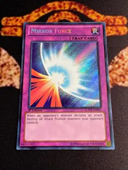 🔥YUGIOH • MIRROR FORCE • SECRET RARE • LCYW-EN091 • 1st EDITION • VLP🔥 - Image 2