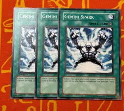Yugioh! 3x/Playset Gemini Spark SOVR-EN055 Common Unlimited & 1st LP - Image 1