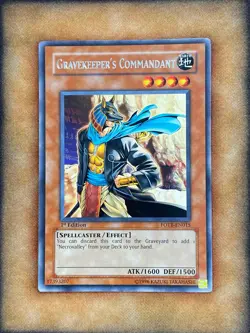 Yugioh Gravekeeper's Commandant FOTB-EN015 Rare 1st Ed LP - Image 1