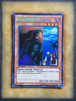Yugioh Gravekeeper's Spy LCJW-EN255 Secret Rare 1st Ed LP - Image 1