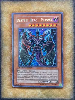 Yugioh Destiny Hero - Plasma CT04-EN003 Secret Rare Limited Edition LP - Image 1
