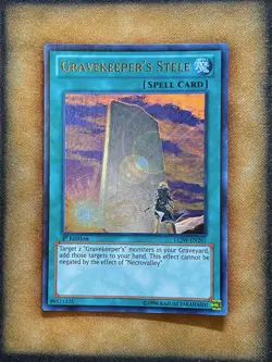 Yugioh Gravekeeper’s Stele LCJW-EN261 Ultra Rare 1st Ed LP - Image 1