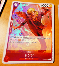 ONE PIECE JAPANESE CARD HOLO GAME CARTE SANJI ST10-004 TCG JAPAN MINT - Image 1