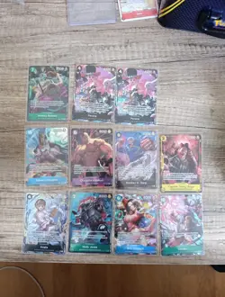[A VENDRE] LOT 11 CARTES ONE PIECE TCG - SR PARALLELES (SR-AA star) - VF - Image 1
