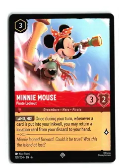MINNIE MOUSE PIRATE LOOKOUT 120/204 SUPER RARE DISNEY LORCANA NM - Image 1