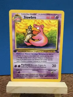 Pokemon TCG Slowbro 1st Edition 43/62 Fossil Uncommon WOTC Vintage Card - Image 1