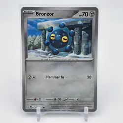 Bronzor 066/131 Masterball Holo Prismatic Evolutions Pokemon Card TCG - Image 1