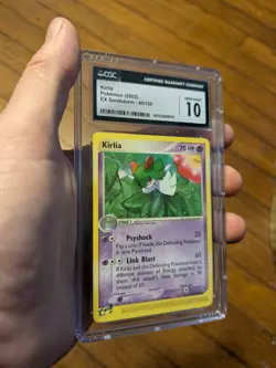 (POP 8) CGC 10 GEM MINT Kirlia 40/100 2003 EX Sandstorm Pokemon Card - Image 1