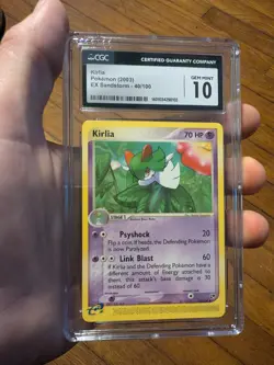 (POP 8) CGC 10 GEM MINT Kirlia 40/100 2003 EX Sandstorm Pokemon Card - Image 2