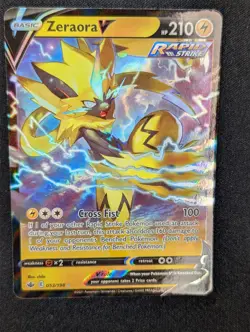 Zeraora V - 053/198 - Pokemon Chilling Reign Sword & Shield Ultra Rare Card NM - Image 1