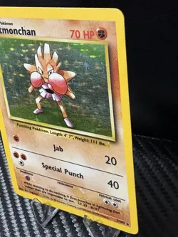 Hitmonchan 7/102 Holo Base Set 1999 WOTC Vintage Pokemon Card MP - Image 3