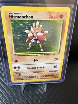Hitmonchan 7/102 Holo Base Set 1999 WOTC Vintage Pokemon Card MP - Image 5