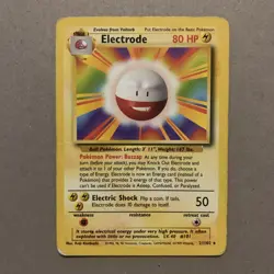 Pokemon TCG Electrode Base Set 21/102 Rare Non Holo Card MP / HP - Image 1