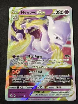 Pokemon TCG Mewtwo VSTAR Holo Ultra Rare Card 031/078 POKEMON GO - Image 1