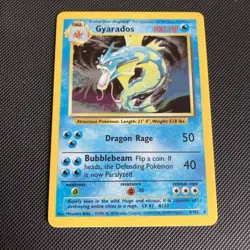 Gyarados 6/102 Base Set Holo Rare Unlimited Pokemon Card WOTC 1999 - Image 1