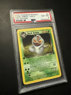 2000 Pokemon Rocket #2 Dark Arbok-Holo 1st Edition PSA 8 - Image 1