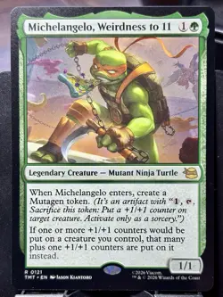 Michelangelo, Weirdness to 11 - REG - MTG - TMT - 0121 - RARE ~ NM - Image 3