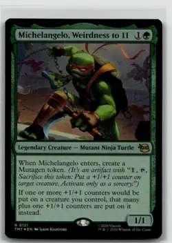 Michelangelo, Weirdness to 11 121 Teenage Mutant Ninja Turtles Foil - NM - Image 1