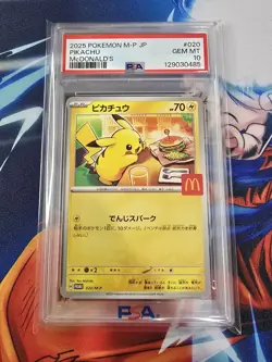 PIKACHU PSA 10 GEM MINT JAPANESE 2025 POKEMON JPN M-P PROMO MCDONALD'S #020 - Image 1
