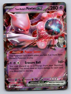 TEAM ROCKET'S MEWTWO EX 079/217 DOUBLE RARE ME: ASCENDED HEROES POKEMON NM - Image 1