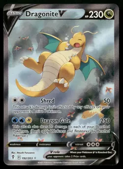 Dragonite V 192/203 Evolving Skies EVS Rare Ultra Pokemon LP - Image 1