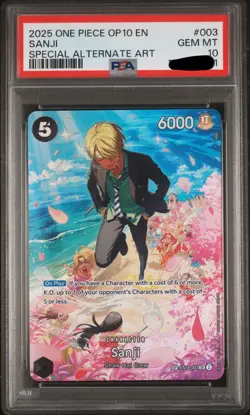 ONE PIECE ROYAL BLOOD ST14-003 SANJI SPECIAL ALT ART OP10 ENG Psa 10 GM - Image 1