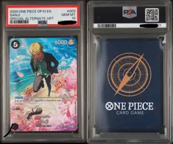 ONE PIECE ROYAL BLOOD ST14-003 SANJI SPECIAL ALT ART OP10 ENG Psa 10 GM - Image 3