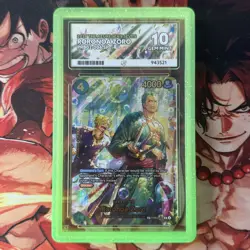 Roronoa Zoro PRB02-006 SP Azure Sea's Seven ACE 10 GEM MINT ENGLISH One Piece - Image 1