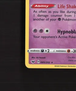 Gengar 085/202 Sword & Shield Holo Rare Pokemon Card LP+ - Image 5